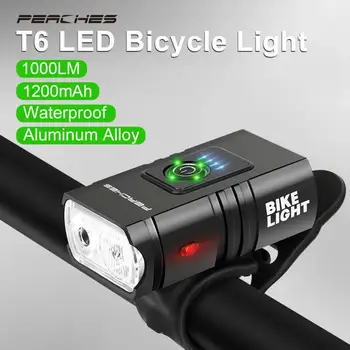 T6 LED*2 bisiklet ışığı Seti USB Şarj Edilebilir 1000 LM bisiklet ön ışık bisiklet fener MTB Bisiklet Far Lanterna Bicicleta