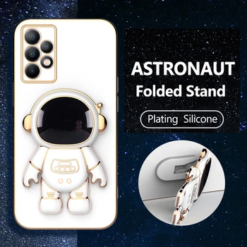 3D Durumda Astronot a53 a53 5G a 53 a52 Silikon Coque samsung kılıfı Galaxy A53 arka kapak Fundas Tutucu Standı Samsung A53
