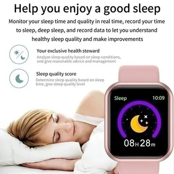 Akıllı saat Erkekler Kadınlar Spor Kalori Sağlık Monitör Bluetooth Bağlı spor Bilezik Y68 Android IOS İçin Smartwatch D20 Pro 2