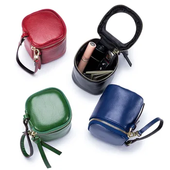 Kadın Küçük saklama çantası Hakiki Deri Kare El Taşıma bozuk para cüzdanı Ruj Kulaklık Kozmetik Mini Moda Kişilik Çanta