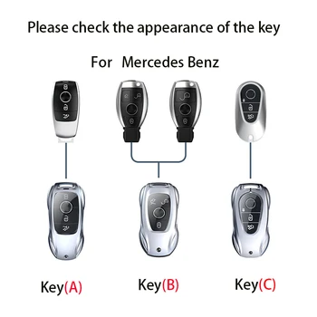Mercedes-Benz için ZOBIG Premium Çinko Alaşım akıllı anahtar Fob Vaka Anahtarlık ile Bir, C, R E r E r E r E r E r E r E r E r E r E, CLA, CLS, GLA, GLB, GLC, GLE, GLS, G Gl 2