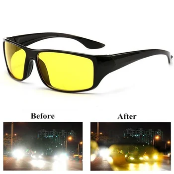 Parlama Önleyici Gece görüş sürücü gözlük gece sürüş gelişmiş ışık gözlük moda güneş gözlükleri gözlük araba aksesuarları