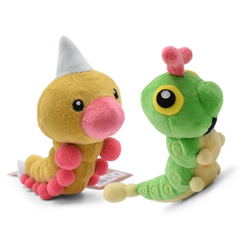 Pokemon Sevimli 19 cm Anime Weedles Caterpies peluş oyuncaklar Yüksek Kalite gerçekçi Yumuşak Dolması çizgi film bebeği çocuklar için doğum günü hediyesi