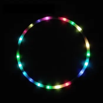 LED Ayrılabilir 8 Bölümler Shining Pe Malzeme Glow Spor Hoop Renkli Hoop Çocuk Yetişkin Gevşek Ağırlık Oyuncak 1