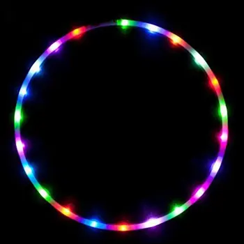 LED Ayrılabilir 8 Bölümler Shining Pe Malzeme Glow Spor Hoop Renkli Hoop Çocuk Yetişkin Gevşek Ağırlık Oyuncak 2