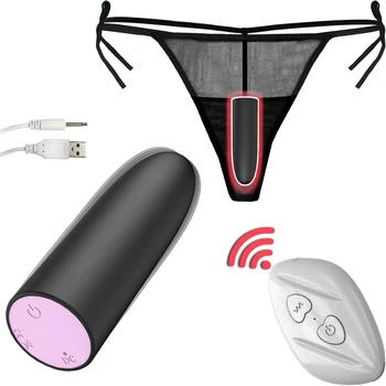 10 Hızları Titreşimli Külot Şarj Edilebilir Klitoris Stimülatörü kurşun vibratör Kayış Giyilebilir Külot Vibratör Kadınlar için Seks Oyuncakları 1