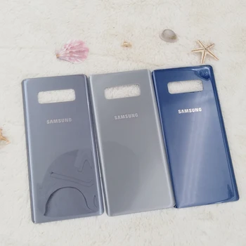 Samsung Not 8 için Arka Pil Konut Kapak Arka Kapı Paneli Kılıf Yedek Parçalar Galaxy Note8 N950 N950F Çıkartmalar + Logo 2