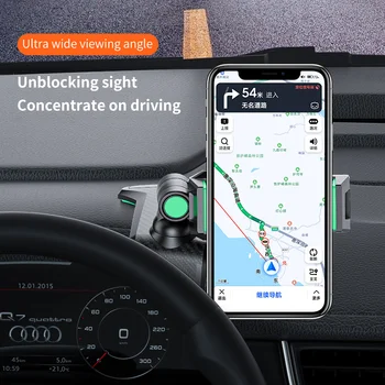 Araba gösterge paneli telefon tutucu sabitleme kıskacı GPS Ekran Braketi Araba cep Telefonu Desteği Ayarlanabilir 360° Cep Telefonu iPhone İçin Standı 2