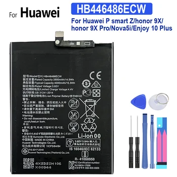 Cep Telefonu Pil HB446486ECW 4000mAh Huawei P akıllı İçin Z / onur 9X / onur 9X Pro / Nova5i / Zevk 10 Artı 10 Artı 1