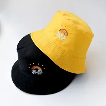 2021 Moda Yaz kadın Kova Şapka Kadınlar İçin Çift Taraflı Panama Plaj güneş şapkaları Geri Dönüşümlü Bob Logo Kap Balıkçı Şapka ZZ-553 2