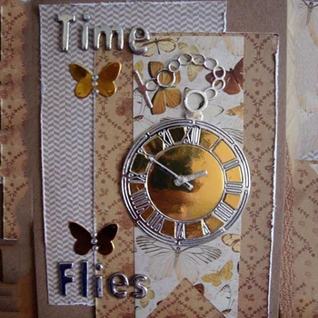 Panalisacraft Vintage Saat cep saati Metal Kesme Ölür için DIY Scrapbooking / Kart Yapımı / Çocuklar Eğlenceli Dekorasyon Malzemeleri 1