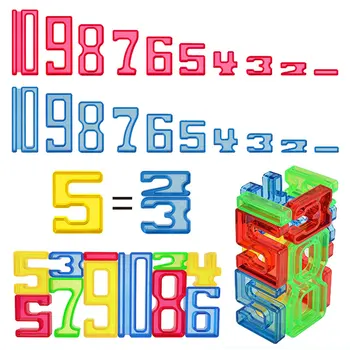 Toddlers montessori malzemesi şeffaf dijital blokları ışık masa oyuncaklar matematik ışlemi Istifleme oyunları açık uçlu öğretici oyuncaklar 1