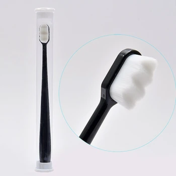 1 ADET Ultra ince Yumuşak Diş Fırçası Milyon Nano Kıl Yetişkin Diş Fırçası Diş Derin Temizlik Taşınabilir Seyahat Ev Diş Fırçası