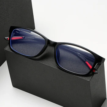 Anti mavi ışık Okuma Gözlükleri Erkekler kadınlar basit kare Vintage okuma gözlüğü Hafif moda Presbiyopik gözlük + 1 + 2