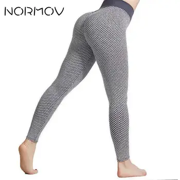 NORMOV 5 Stilleri Sıcak Yoga Pantolon Yüksek Bel Spor Tayt Anti Selülit Tayt Dantelli Spor Spor Push Up Egzersiz Tayt