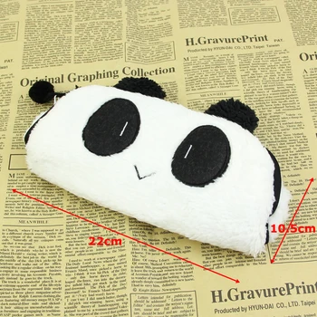 Yeni Sevimli Yumuşak Peluş DURUMDA Panda Kalem Kalem Çantası Kozmetik Makyaj kılıf çanta 39XC