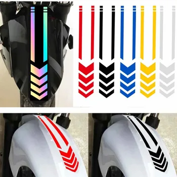 Kişiselleştirilmiş Motosiklet Çamurluk Araba Sticker Yansıtıcı Ok Hattı Uyarı Sticker Elektrikli Araba Vinil çıkartma Çok Renkli