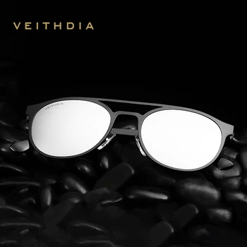 VEITHDIA Güneş Kadınlar Marka Klasik Moda erkek Polarize Gözlük Ayna UV400 Lens Aksesuarları Için Erkek V3900 1