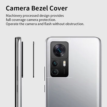 Metal Lens Kapağı için Xiaomi 12T pro 12T Kamera Lens Koruyucu Kılıf Ekran Koruyucu için Xiaomi 12T Pro Lens Çantası Cam 2