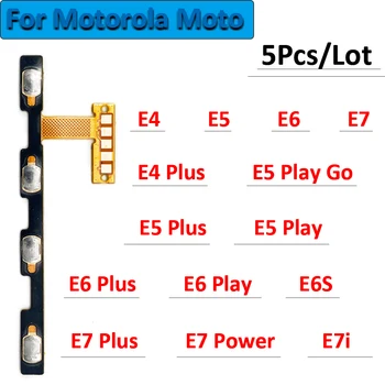 5 Adet/grup, güç açık/kapalı Ses Anahtarı Anahtar Düğmesi Flex Kablo Şerit Motorola Moto E6s E7i E7 Güç E4 E6 Artı E5 Oyun Gitmek 1
