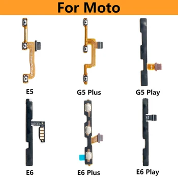 5 Adet/grup, güç açık/kapalı Ses Anahtarı Anahtar Düğmesi Flex Kablo Şerit Motorola Moto E6s E7i E7 Güç E4 E6 Artı E5 Oyun Gitmek 2
