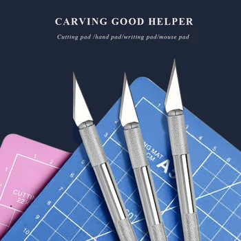 JIANWU 4 bıçakları Keskin bıçak Oyma bıçağı kombinasyonu basit maket bıçağı oyma programı DIY sanat oluşturma ofis malzemeleri