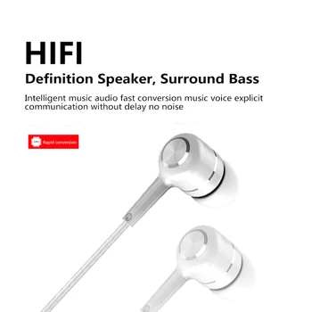 HIFI Kulak Cep Telefonu Kulaklık 3.5 mm Ayarlanabilir Ses Güçlü Bas Kablolu Kulaklık Huawei Xiaomi İçin Kulaklık