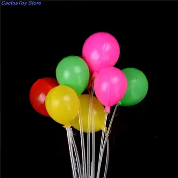 Bir demet (dahil 8 balonlar) plastik Bahçe Süs Mini Balon Bitki Peri Dollhouse Ev Minyatür Dekor Hediye