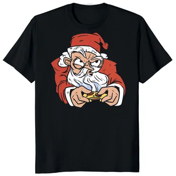 Noel Karnaval Yeni Erkek T-shirt Retro Klasik baskılı tişört Hip Hop Mizah Noel Baba Serin ve Yakışıklı Sokak Moda 2