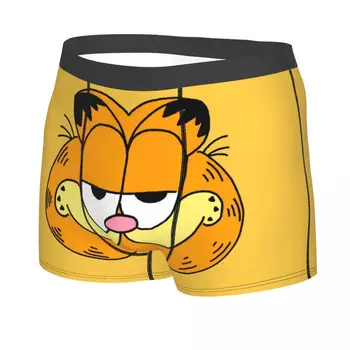 Garfields Kedi Meme baksır şort Erkekler 3D Baskı Erkek Yumuşak Karikatür Komik İç Çamaşırı Külot Külot 2