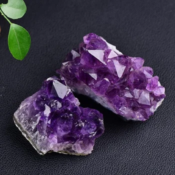 1 ADET Doğal Ametist Kristal Küme Kuvars Kaba mineral örneği Düzensiz Şekil şifa taşları Akvaryum Dekorasyon Hediye 2