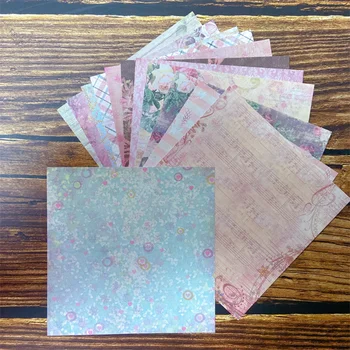 12 Yaprak Güzel Bahçe Defteri, Ped Kağıt Origami Sanat arka Plan Kağıt Kartı DİY Doğum günü Scrapbook Kağıt Zanaatı  2