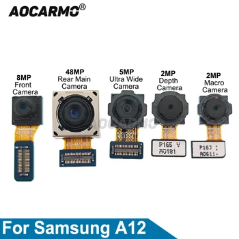 Aocarmo Samsung Galaxy A12 A125 A125F Selfie Ön Bakan Kamera Arka Arka Büyük Kamera Ultra Geniş Derinlik kamera kablosu Kablosu