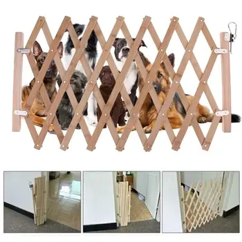Katlanır Pet Bariyer Çit Kedi Köpek Kapısı Bam-boo evcil hayvan çiti Geri Çekilebilir Kedi Köpek Yavrusu Sürgülü Kapı emniyet kapısı Pet İzolasyon Çit 1