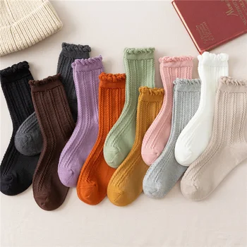 3 pairs Siyah Bölümü Orta Tüp Çorap Kadın Sonbahar Kış Günü Bölümü Karikatür Pamuk Çorap Trendi Rahat Çorap Erkekler satın almak online | Iç çamaşırı / Birebiregitim.com.tr 11