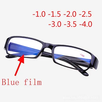 Moda Erkek Kadın Unisex Miyopi Gözlük Kısa Sight Gözlük ile Mavi Kaplı -1 -1.5 -2 -2.5 -3 -3.5 -4 -4.5 -5 -5.5 -6.0