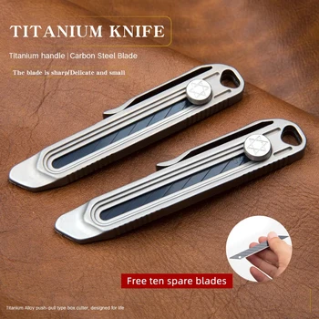 Titanyum Alaşımlı Teleskopik Maket Bıçağı Bıçakları Keskin taşınabilir araç bıçağı Hızlı Bıçak EDC Pocket Knife Açma Meyve Bıçağı 2