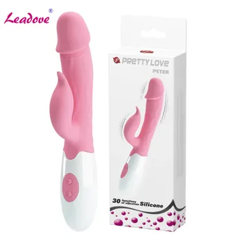 30 Hızları Tavşan Vibratör Kadın Klitoral Stimülasyon Gerçekçi Yapay Penis G spot Vibratör Sihirli Değnek Yetişkin Kadın Seks Oyuncakları BI-014706