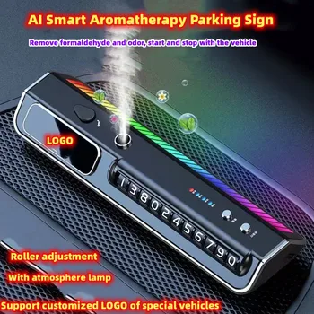 Hava spreyi N6 araba monte akıllı koku cep numarası plaka Yüksek dereceli parfüm araba LED müzik atmosfer ışığı Sıcaklık