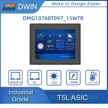 Sıcak Satış DWIN 9.7 İnç 1024*768 Endüstriyel Sınıf HMI Modülü, Dahili Hoparlör İle, Konformal Kaplama İle-DMG10768T097_15W