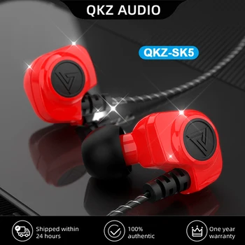 2022 Yeni Orijinal QKZ SK5 Kulaklık Renkli Kulak İçi Kulaklık HIFI Subwoofer Müzik Kablolu mikrofonlu kulaklıklar Spor Oyun Kulakiçi 1