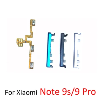 Güç Ses Düğmesi Flex Xiaomi Redmi İçin Not 9s 9 Pro Orijinal telefon kılıfı Çerçeve Kapalı Yan Anahtar Parçaları Redmi 9s 9 Pro 1