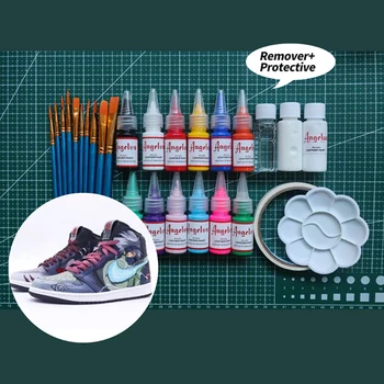 Angelus 27 adet sneakers özel pigment deri el boyalı dıy renk değişimi solmaz boya aracı seti 12.5 ml kapasiteli