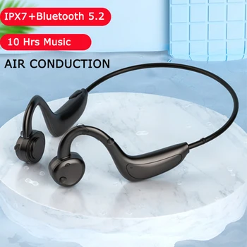 Hava İletim kablosuz kulaklıklar Açık Kulak Bluetooth Kulaklık Boyun Bandı Spor Kulaklık Mikrofon ile Oyuncu 10 saat IPX7