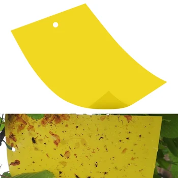 30/50 adet Böcekler Tutkal Yapışkan Kurulu Tuzak Çift taraflı Uçan Böcek Alıcı Kontrol Sticker Sarı Sera Ev Bahçe