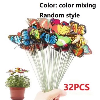 7 cm simülasyon kelebek eklemek bahçe dekorasyon kelebek çiçek düzenleme orman dekorasyon PVC su geçirmez kelebek out