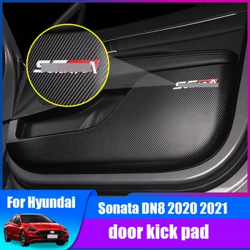 Hyundai Sonata için DN8 2020 2021 Kapı Deri Anti-Fouling Pad Filmi Koruyucu Araba İç Dekorasyon Araba Malzemeleri