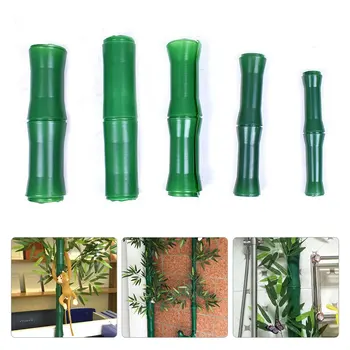 Simülasyon Bambu Tüp Kanalizasyon Su Borusu Dekorasyon Plastik Sahte Bambu Kabuğu Bahçe Arka Bahçe Peyzaj Dekoratif 1