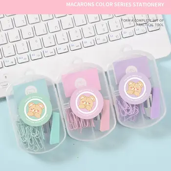 Sevimli Morandi Renk Ofis Kırtasiye Mini Zımba seti Zımba İle Öğrenci Malzemeleri Bağlama Araçları 1