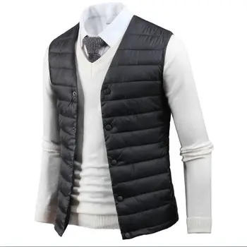 V Boyun Yastıklı Yelek ısıtmalı Yelekler Erkek Ceket Erkek Ceket İş Ofis Klasik Giysiler 2022 Yeni 1